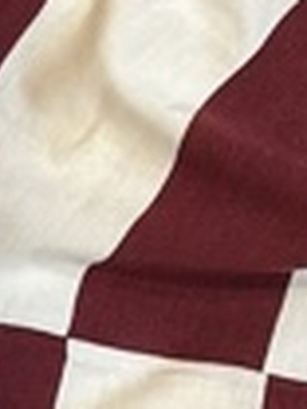 Rainbow Burgundy White Striped Short Sleeve T-Shirt Crew Neck Size S